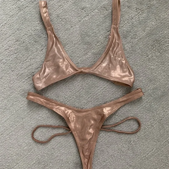 Minimale Animale Pink Sand Shimmer Bikini Set, S - Picture 4 of 11